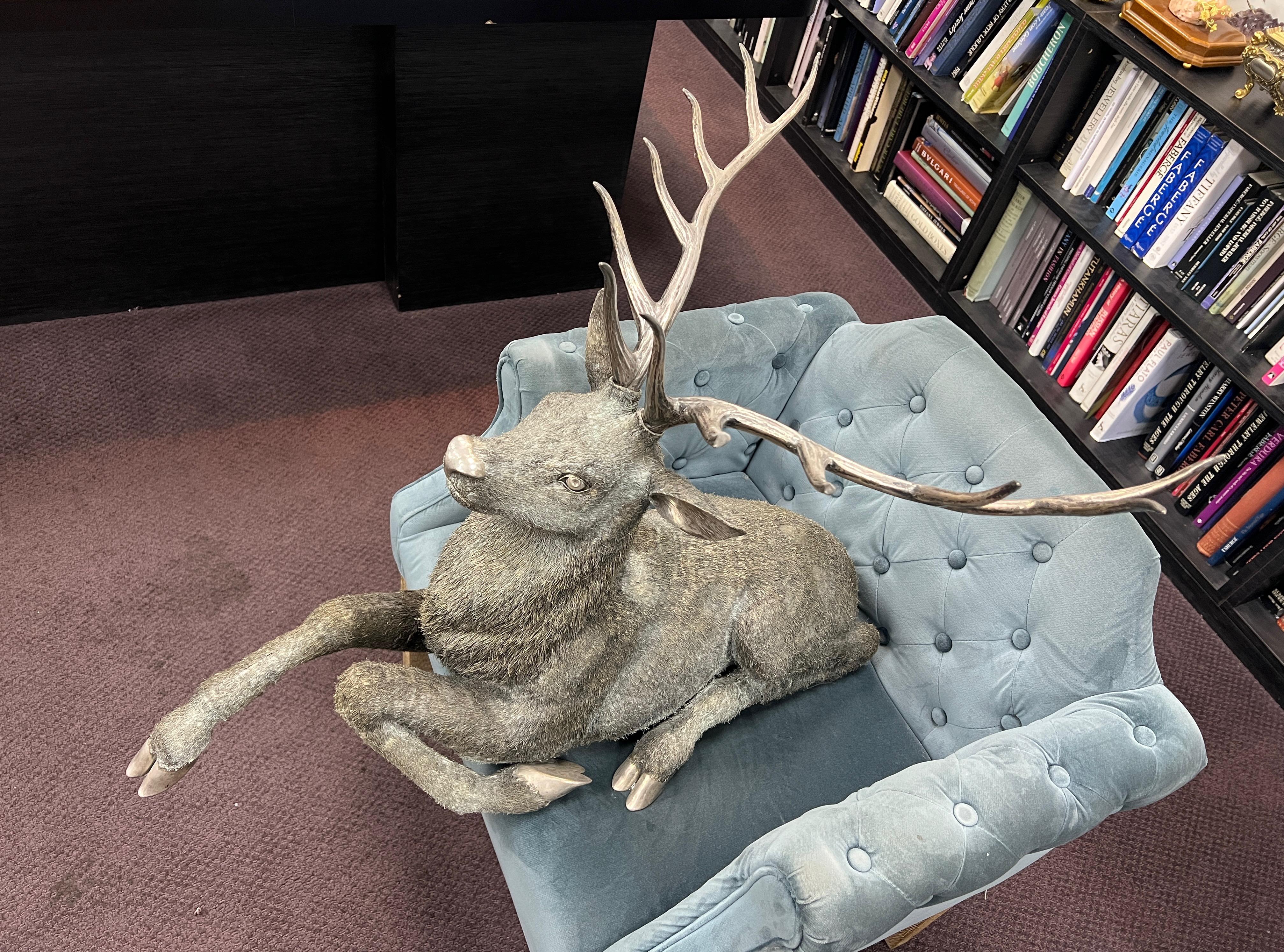 Buccellati Silver Deer Statue For Sale 1