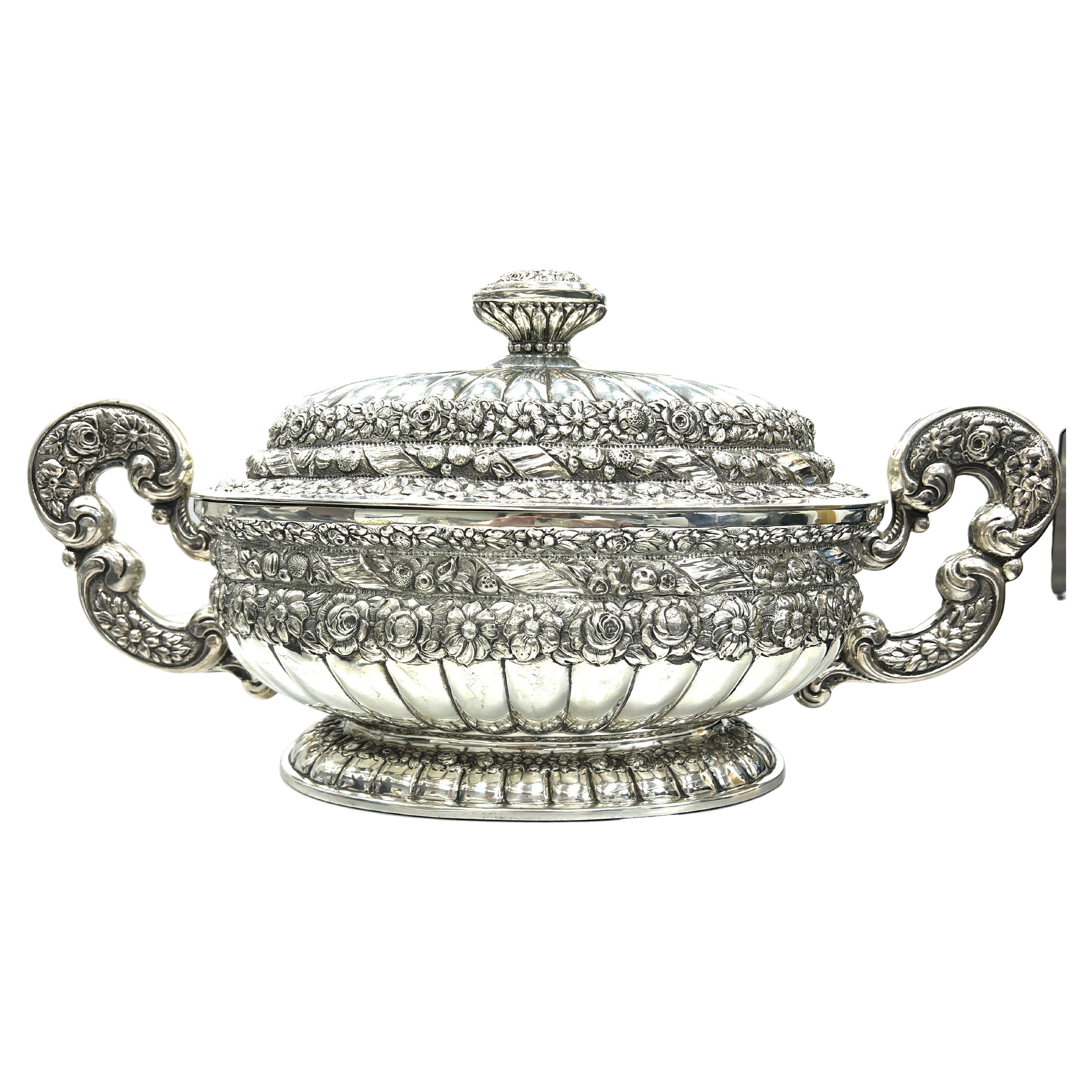 Buccellati Silver Double Handle Bowl For Sale