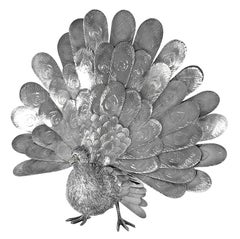 Buccellati Silver Furry Animals Peacock