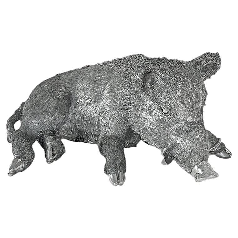 Buccellati Silver Furry Boar For Sale