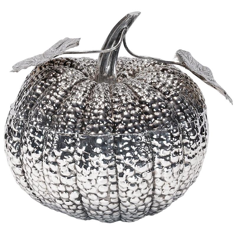 Buccellati Silver Nature Centerpiece Pumpkin For Sale