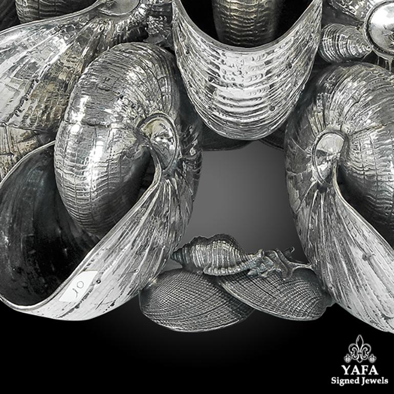 Women's or Men's Buccellati Silver Nautilus Seashell Centerpiece
