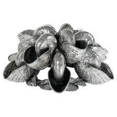 BUCCELLATI Silber Nautilus Muschel Tafelaufsatz mit Muschelmotiv