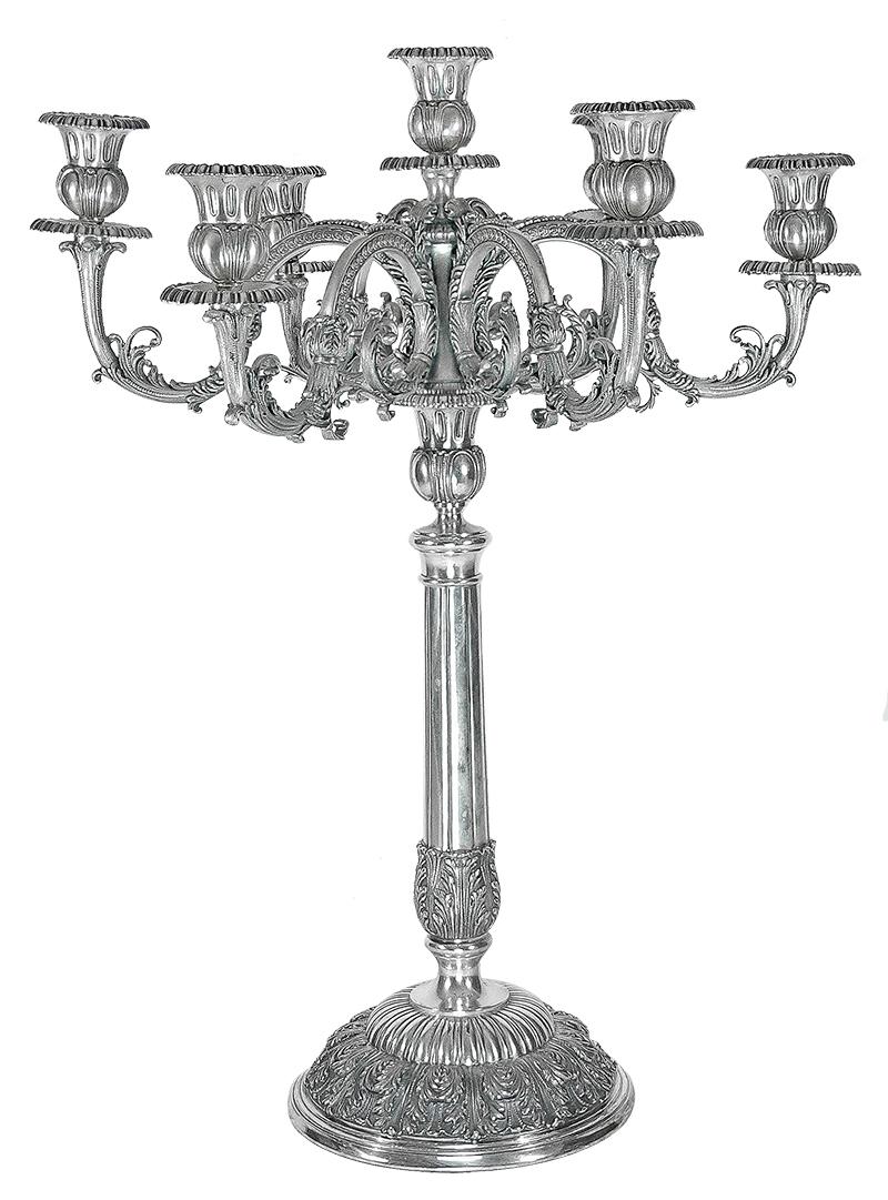 Italiano Coppia di candelabri rinascimentali in argento Buccellati in vendita