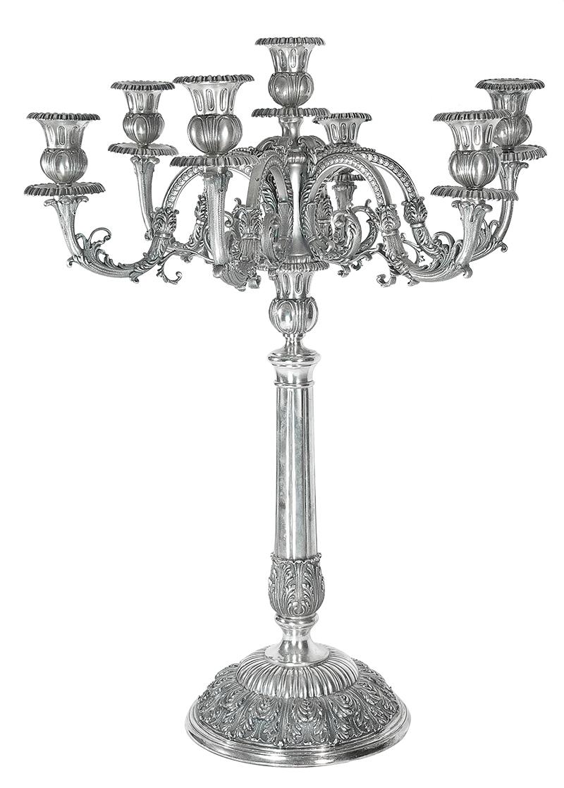 Buccellati Silver Renaissance Candelabra Pair In Good Condition For Sale In New York, NY