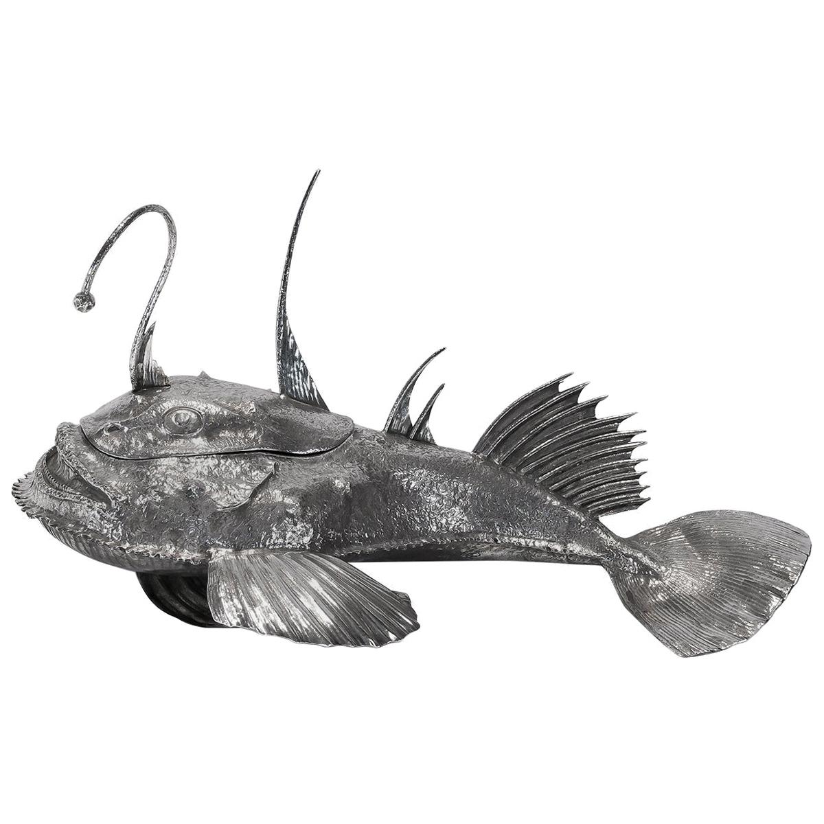 Buccellati Silver Sea Angler Fish Centerpiece (en anglais) en vente