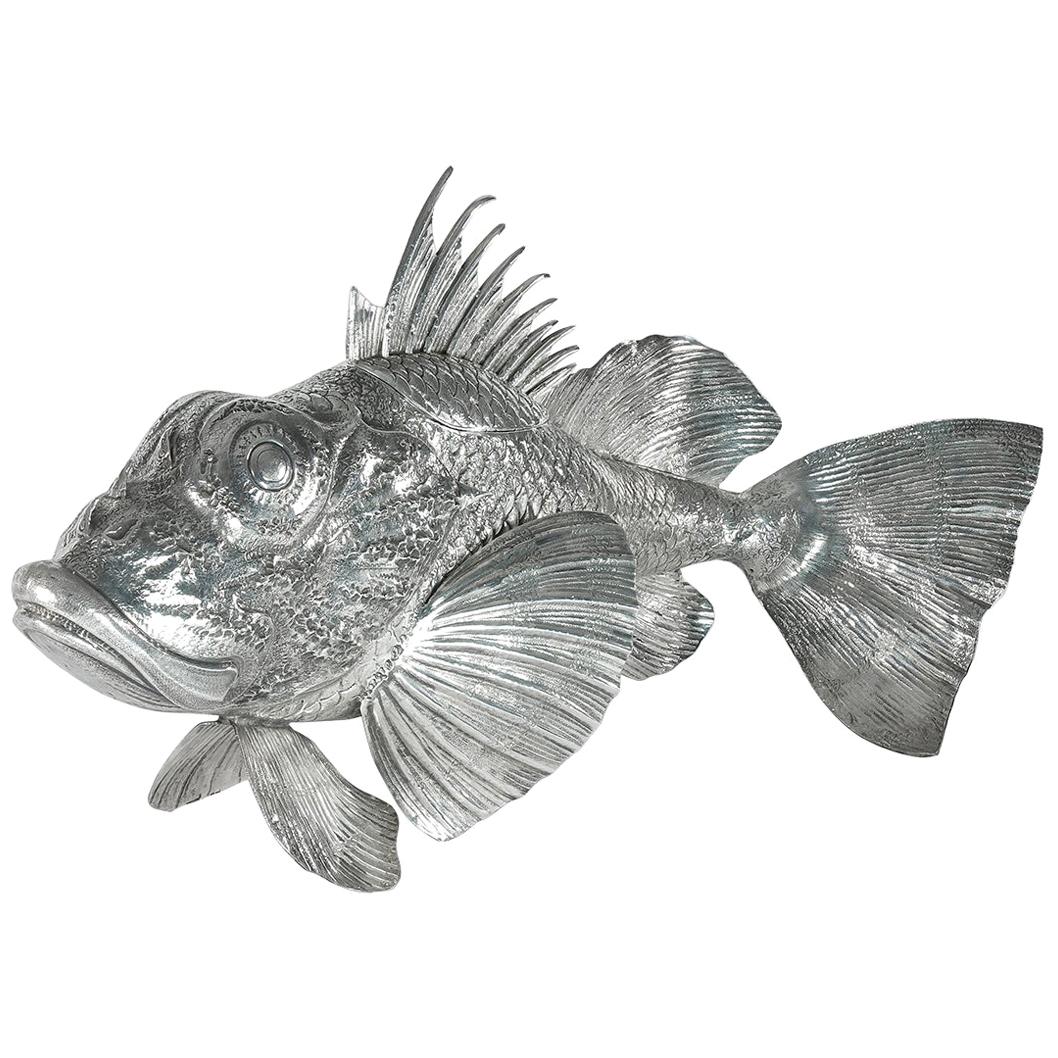 Buccellati Silver Sea Rock Fish Centerpiece