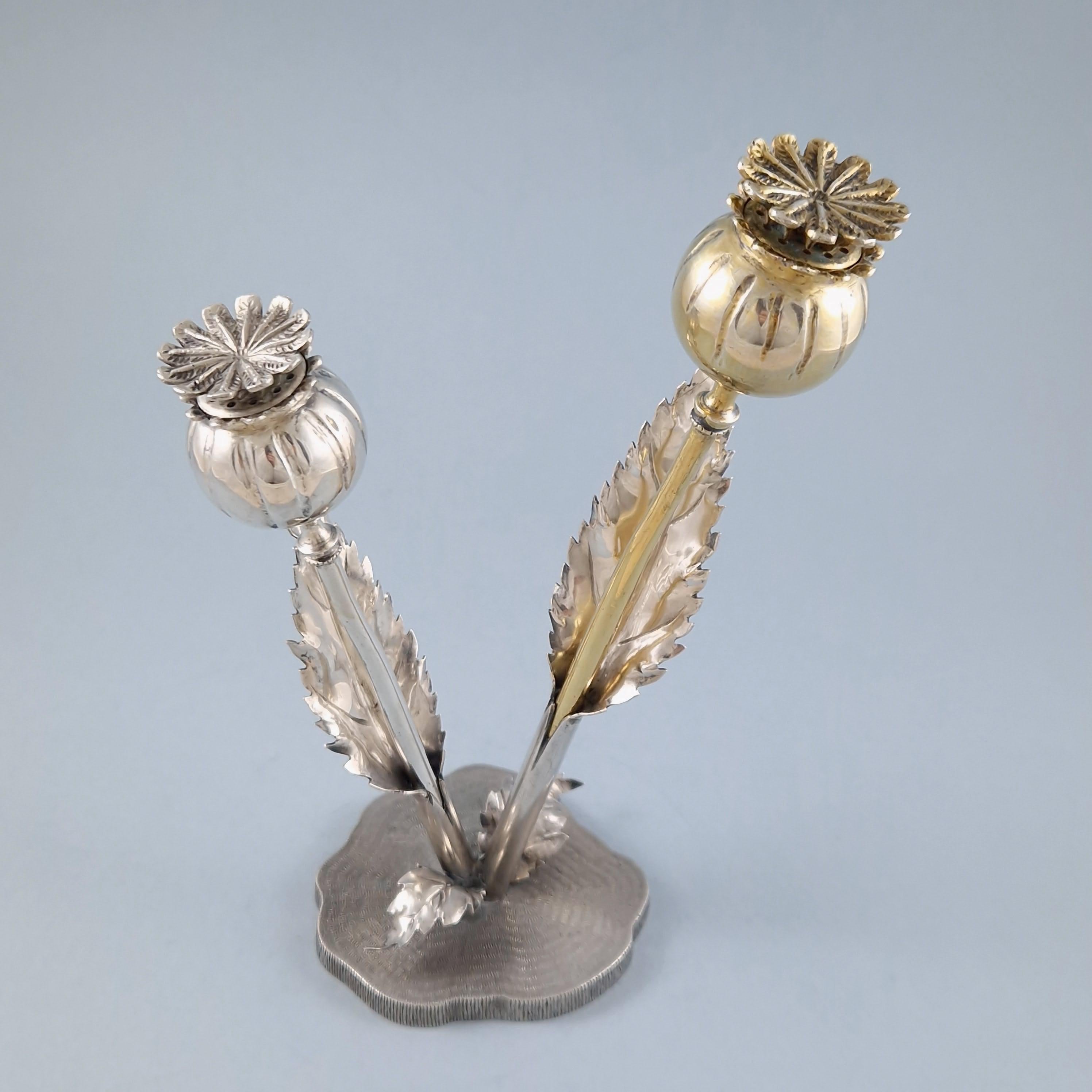 Italian Buccellati Solid Silver Salt and Pepper Shakers