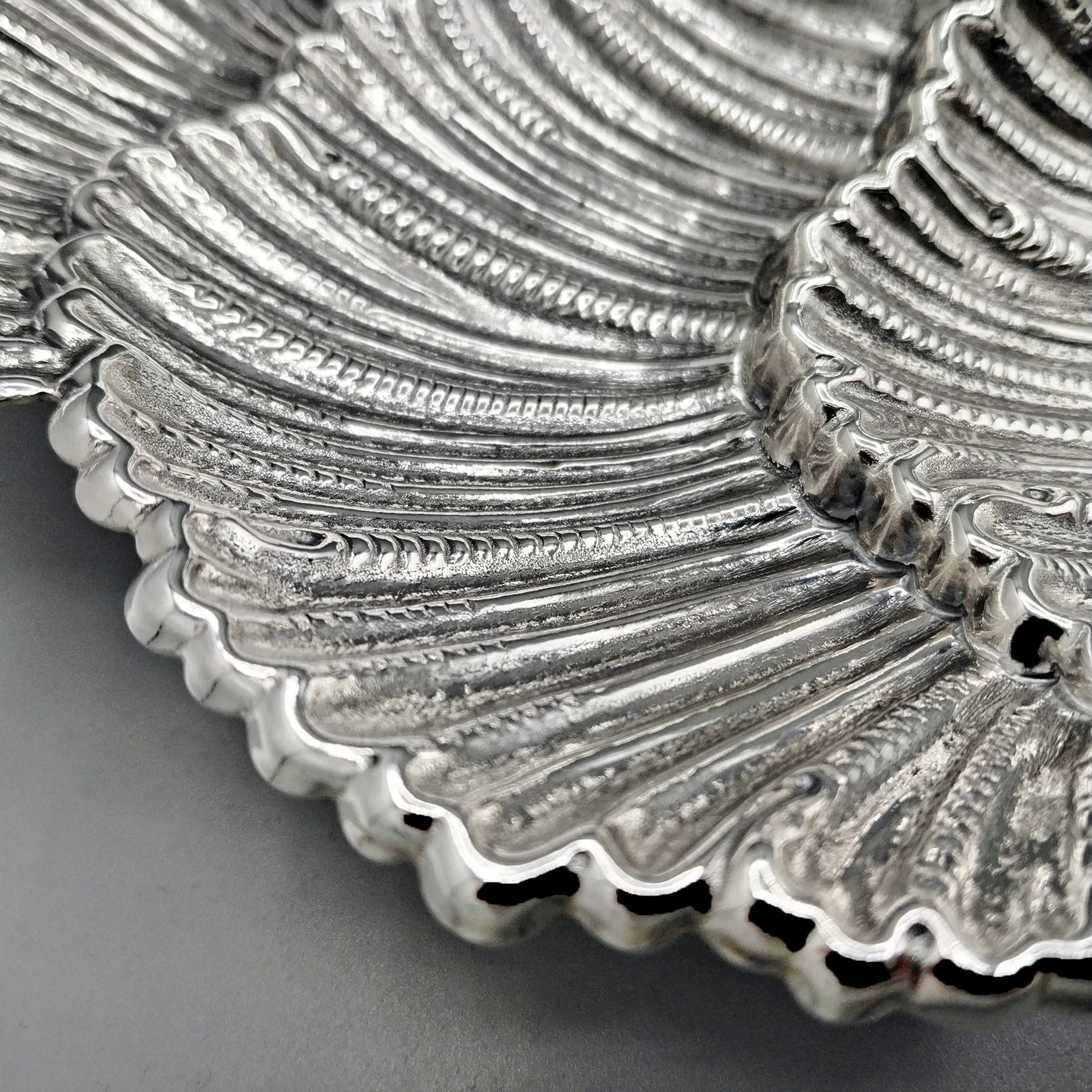Forged BUCCELLATI Sterling Silver Arca Shell Centerpiece