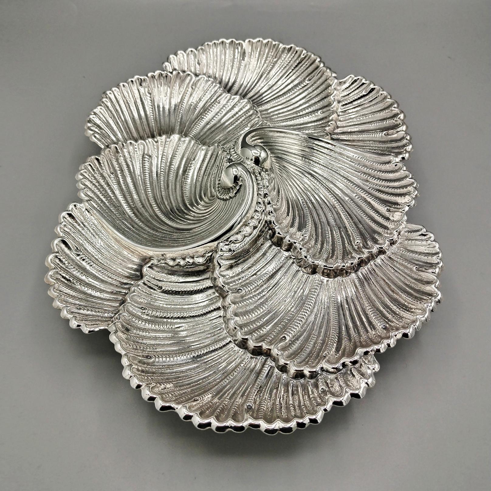 BUCCELLATI Sterling Silver Arca Shell Centerpiece In New Condition In VALENZA, IT