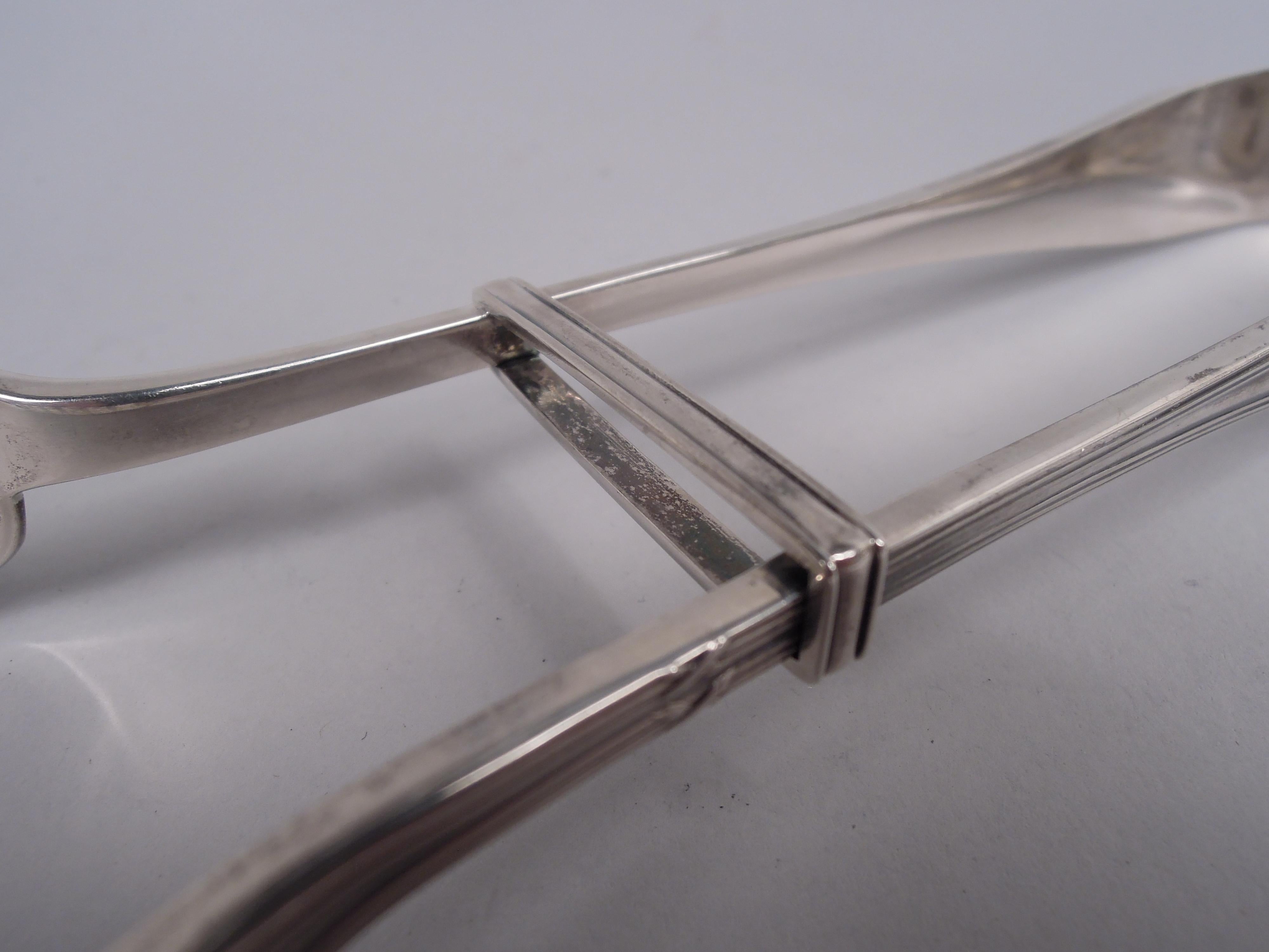 Buccellati Sterling Silver Asparagus Tongs in Classical Parma Pattern For Sale 1