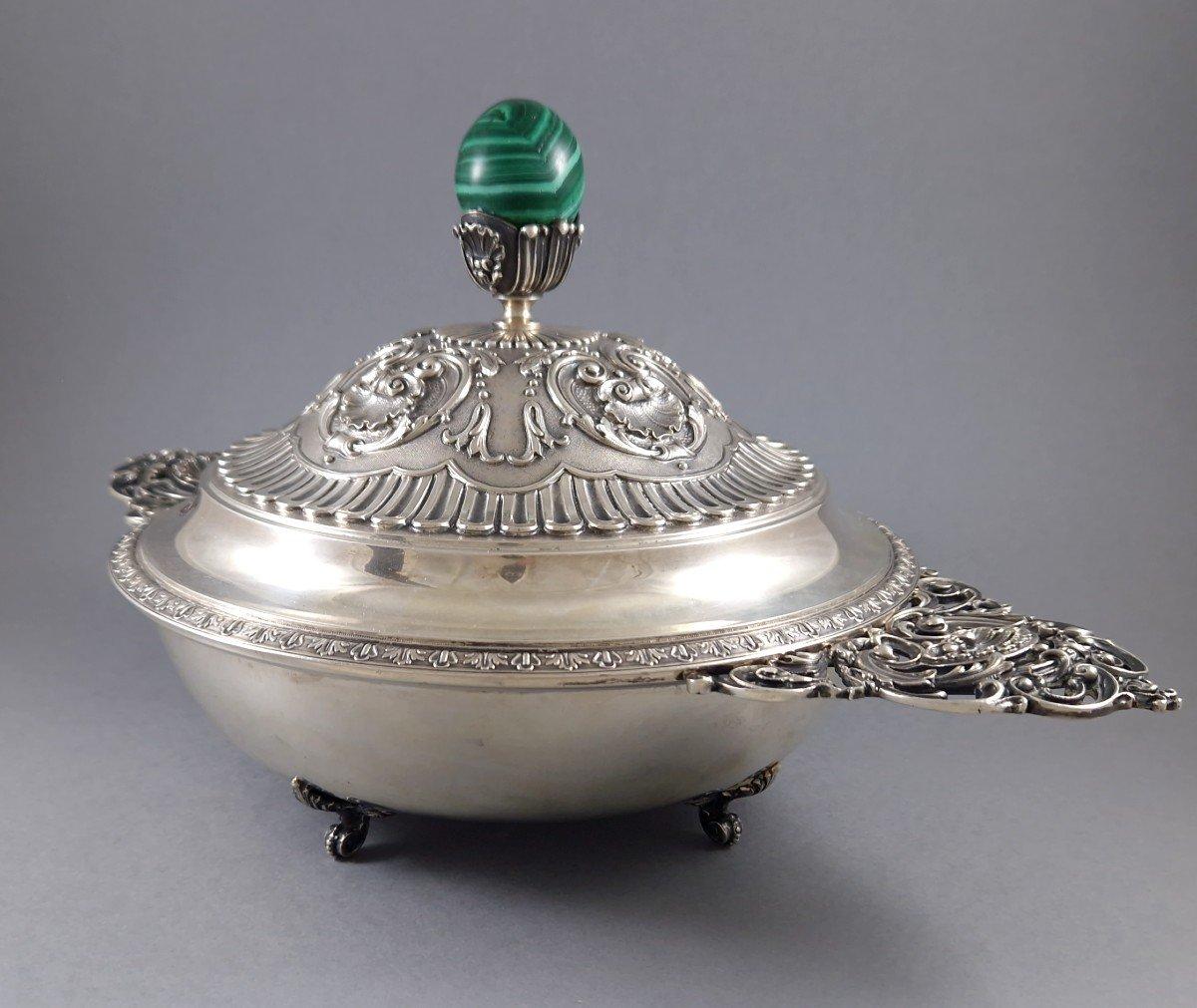 Buccellati - Plato hondo de plata de ley con malaquita en venta 3