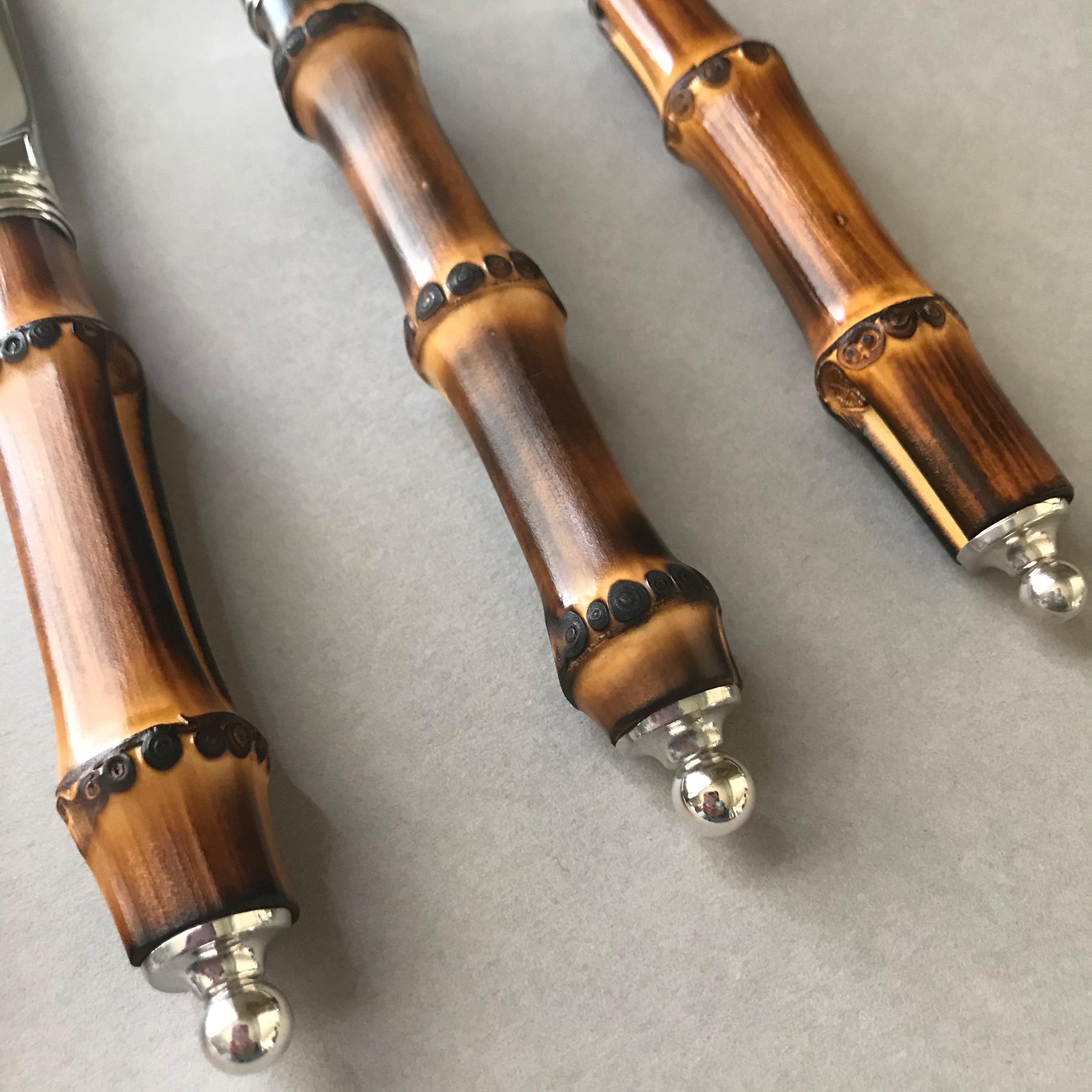 Italian Buccellati Sterling Silver Cutlery Pattern 'Tahiti' 5-Piece Setting For Sale