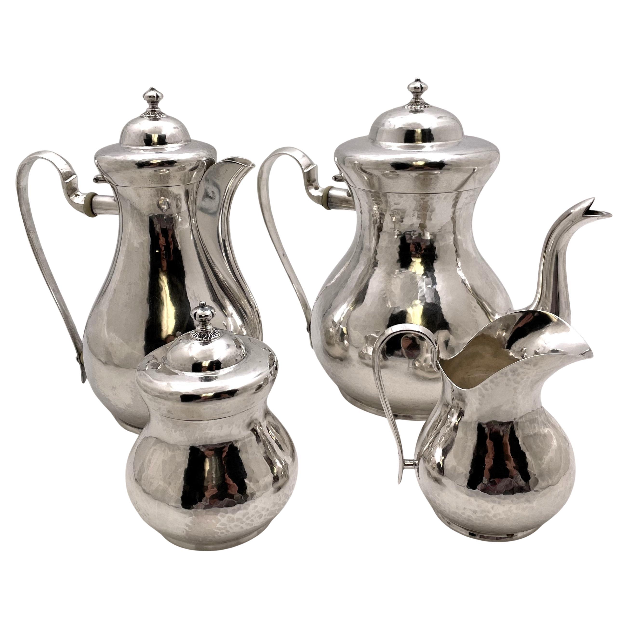 Buccellati Sterling Silver Hand-Hammered 4-Piece Tea & Coffee Set