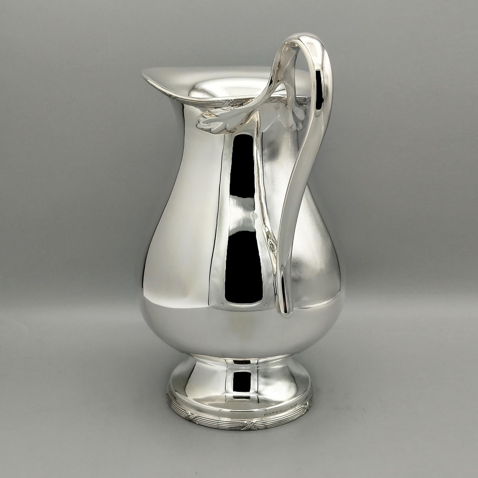 Italian Buccellati Sterling Silver Jug  Louis XVI Style For Sale