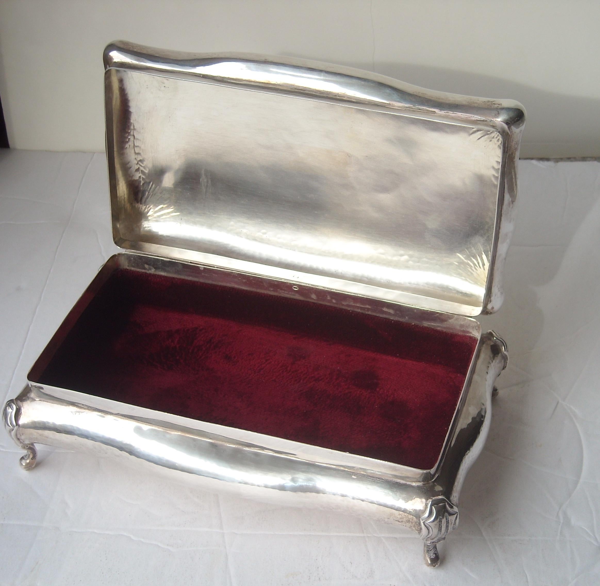 20th Century Buccellati Sterling Silver Large Jewelry Box, Stamped