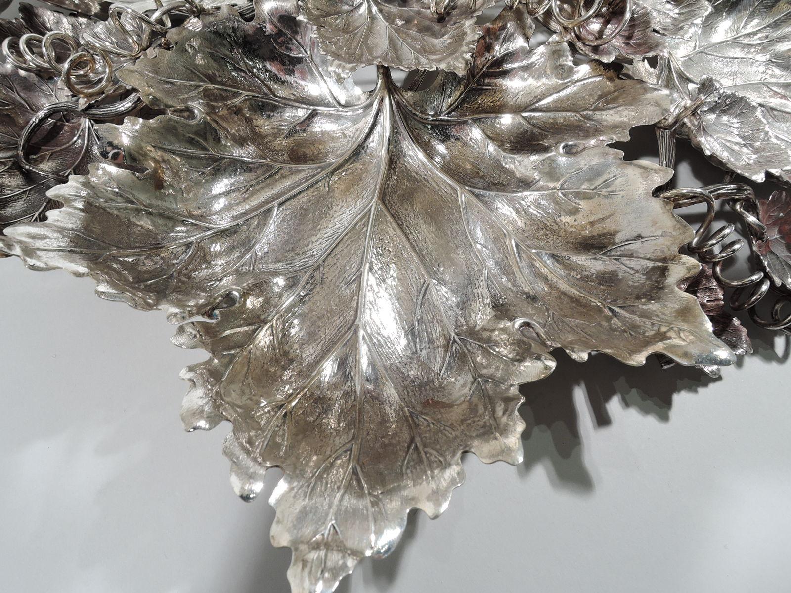 Buccellati Sterling Silver Leaf and Branch 3-Tier Serving Stand 4