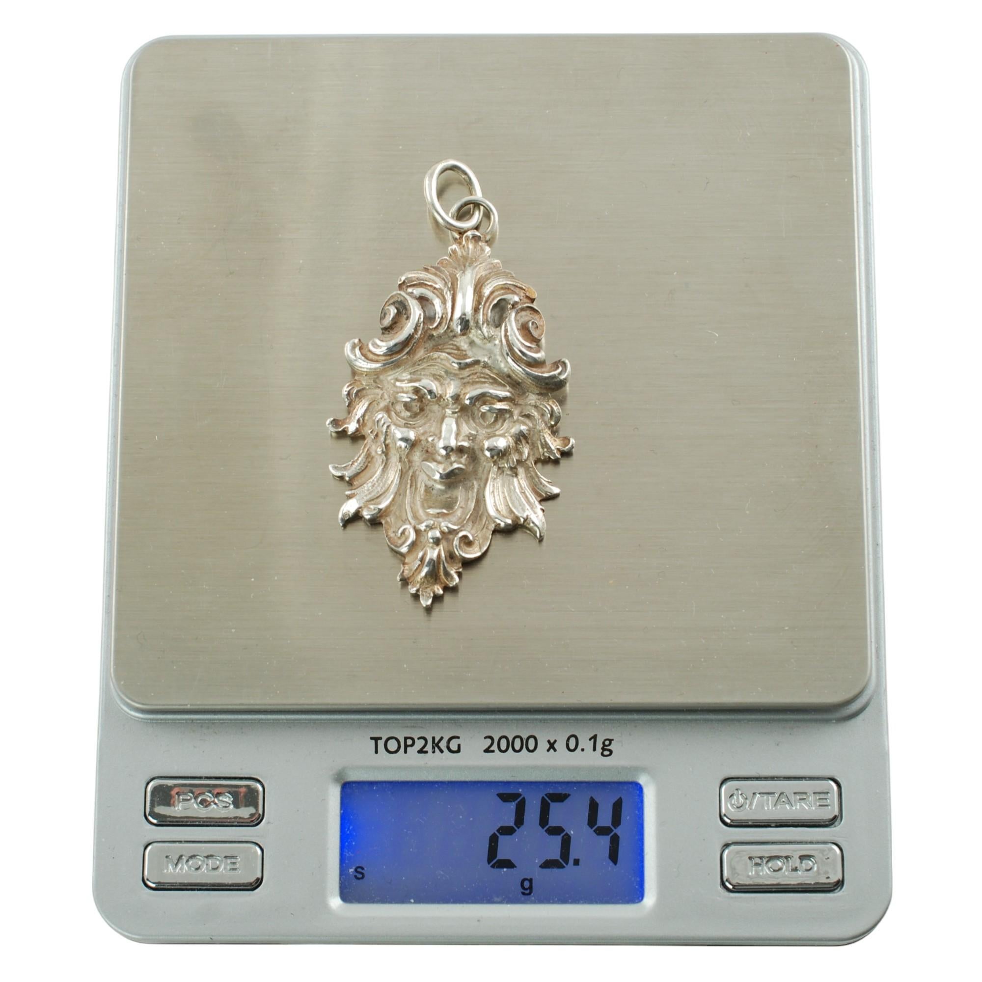 Buccellati Pendentif Maschera Ligorica en argent sterling en vente 2