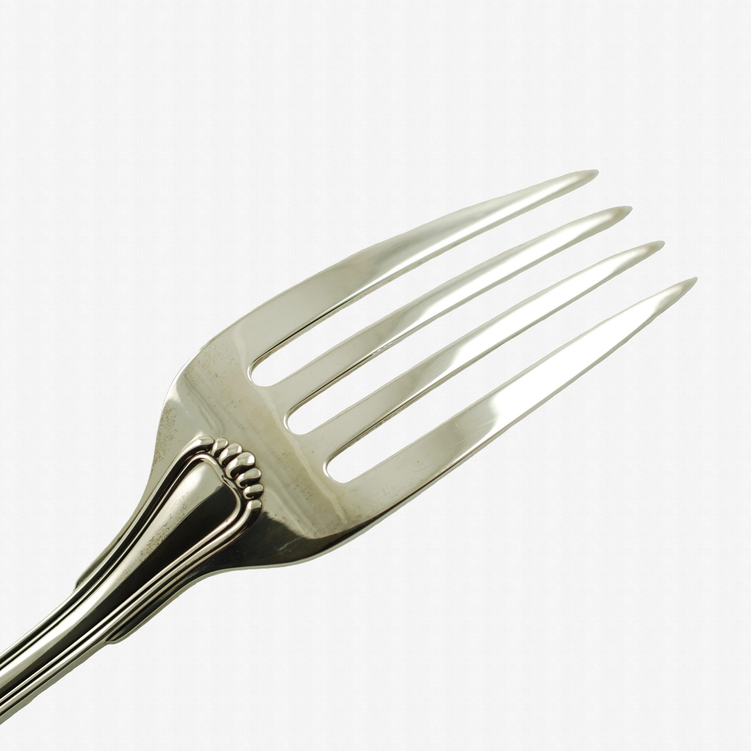 Buccellati Sterling Silver 'Milano' Serving Fork and Spoon In Good Condition In Cincinnati, OH