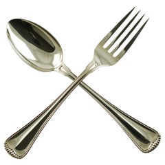 Buccellati Sterling Silver 'Milano' Serving Fork and Spoon