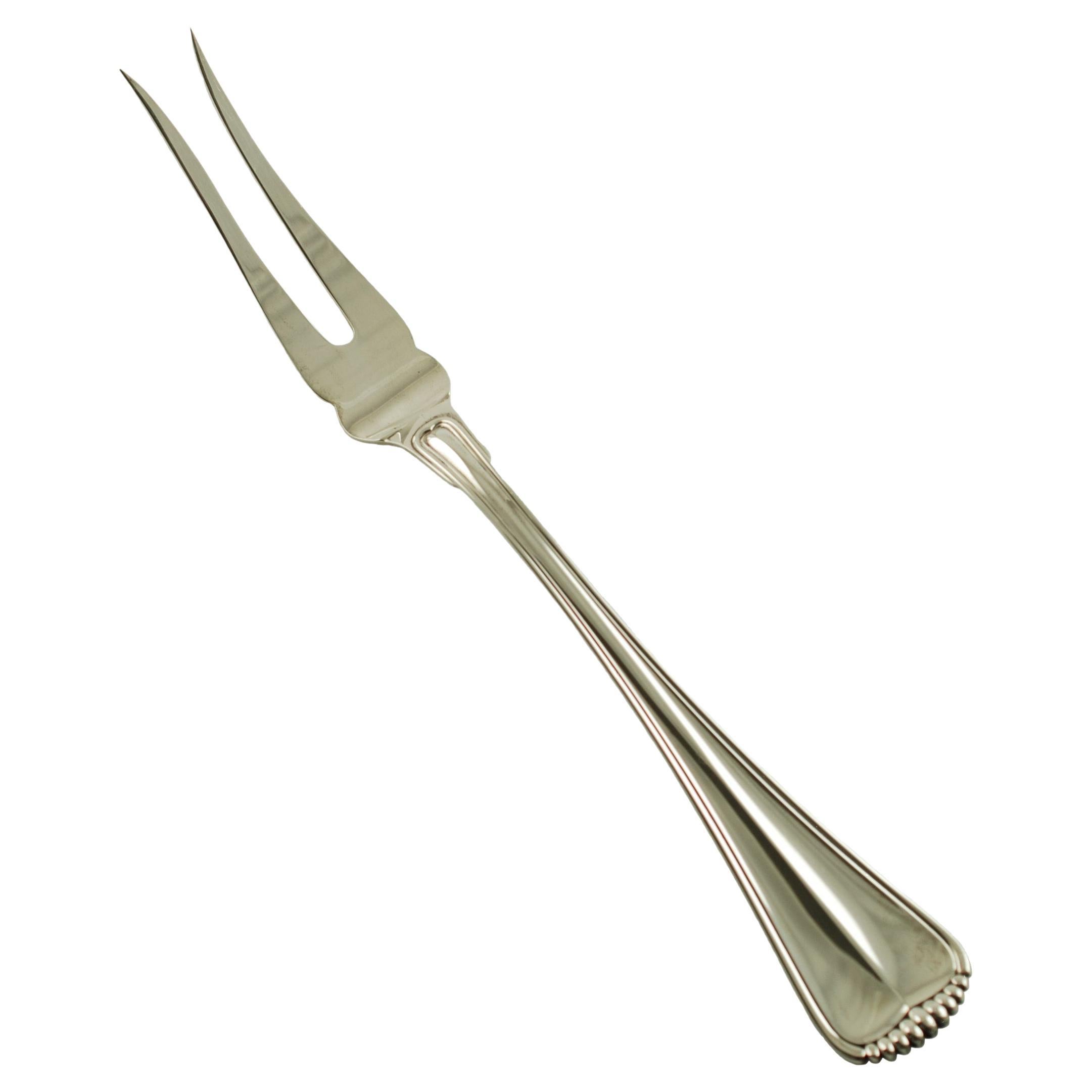 Buccellati Sterling Silver 'Milano' Two-Tine Carving Fork For Sale