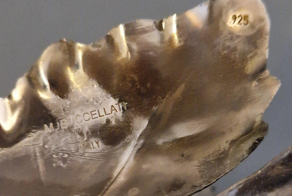 Cesta de centro de mesa naturalista Buccellati de plata de ley en venta 7