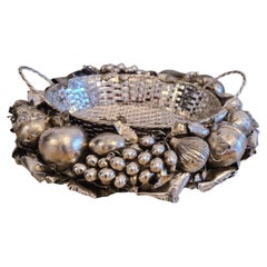 Buccellati Sterling Silver Naturalistic Centerpiece Basket