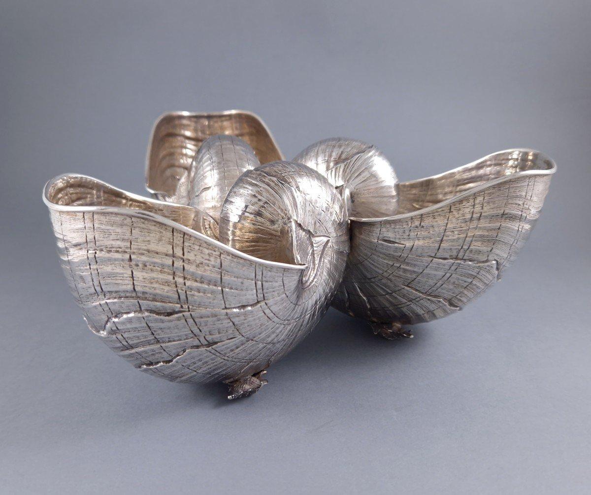 Buccellati - Sterling Silver Nautilus Centerpiece shell In Excellent Condition In Saint-Ouen, FR
