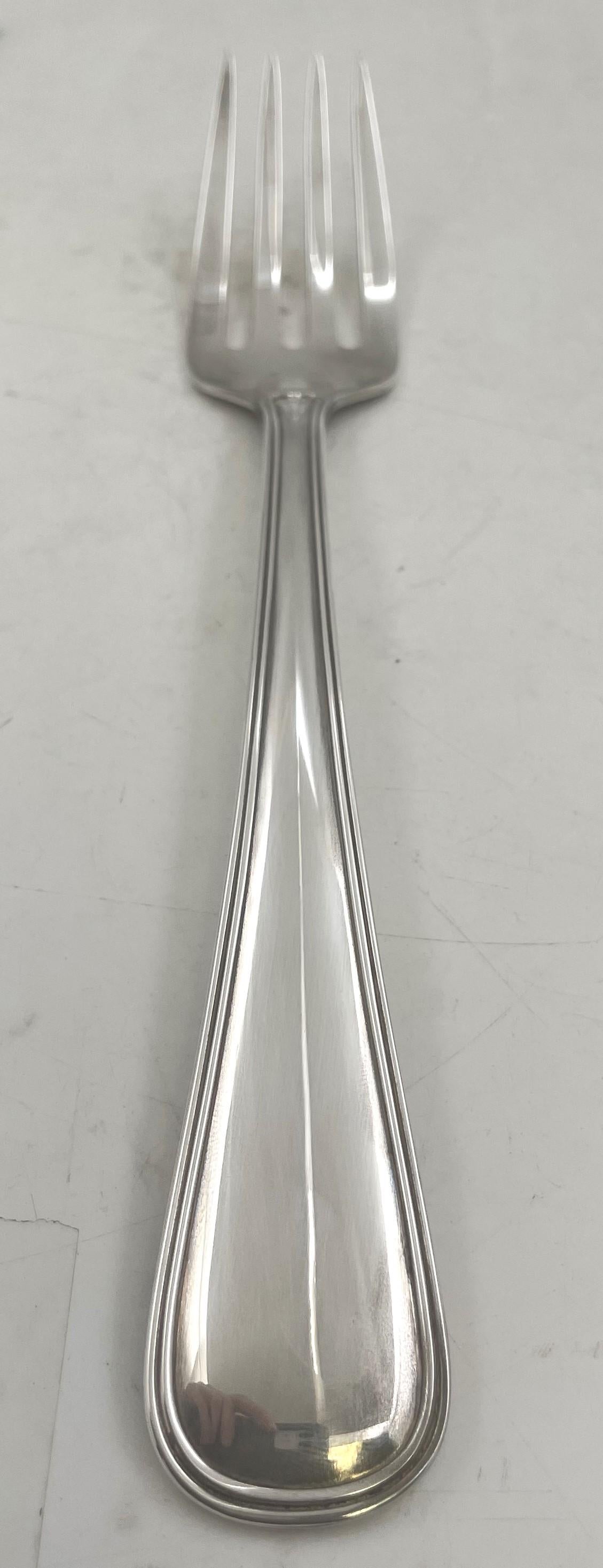 Service à salade italien ancien de 2 pièces en argent sterling Buccellati dans son pochette d'origine Bon état - En vente à New York, NY