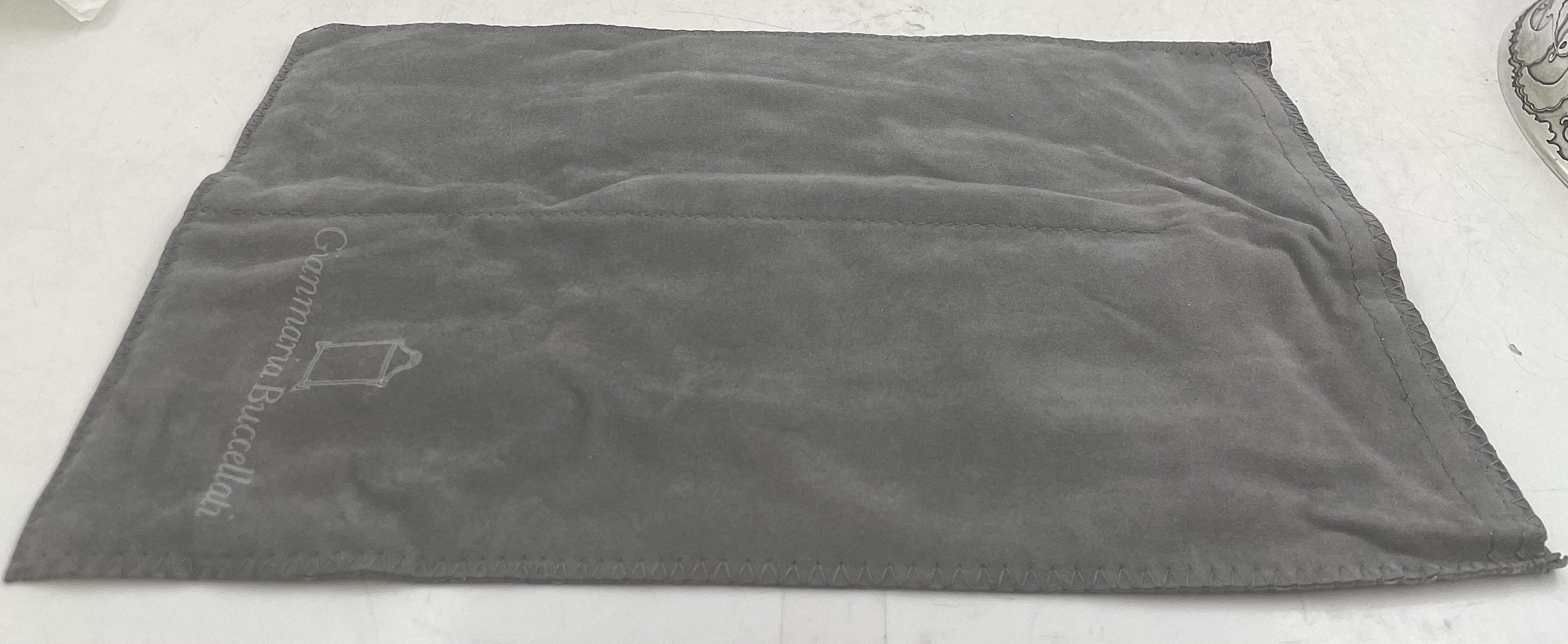 Service à salade italien ancien de 2 pièces en argent sterling Buccellati dans son pochette d'origine en vente 4