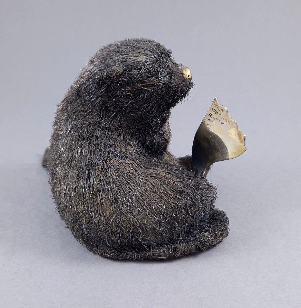 Buccellati - Sterling Silver Sea Lion In Excellent Condition For Sale In Saint-Ouen, FR