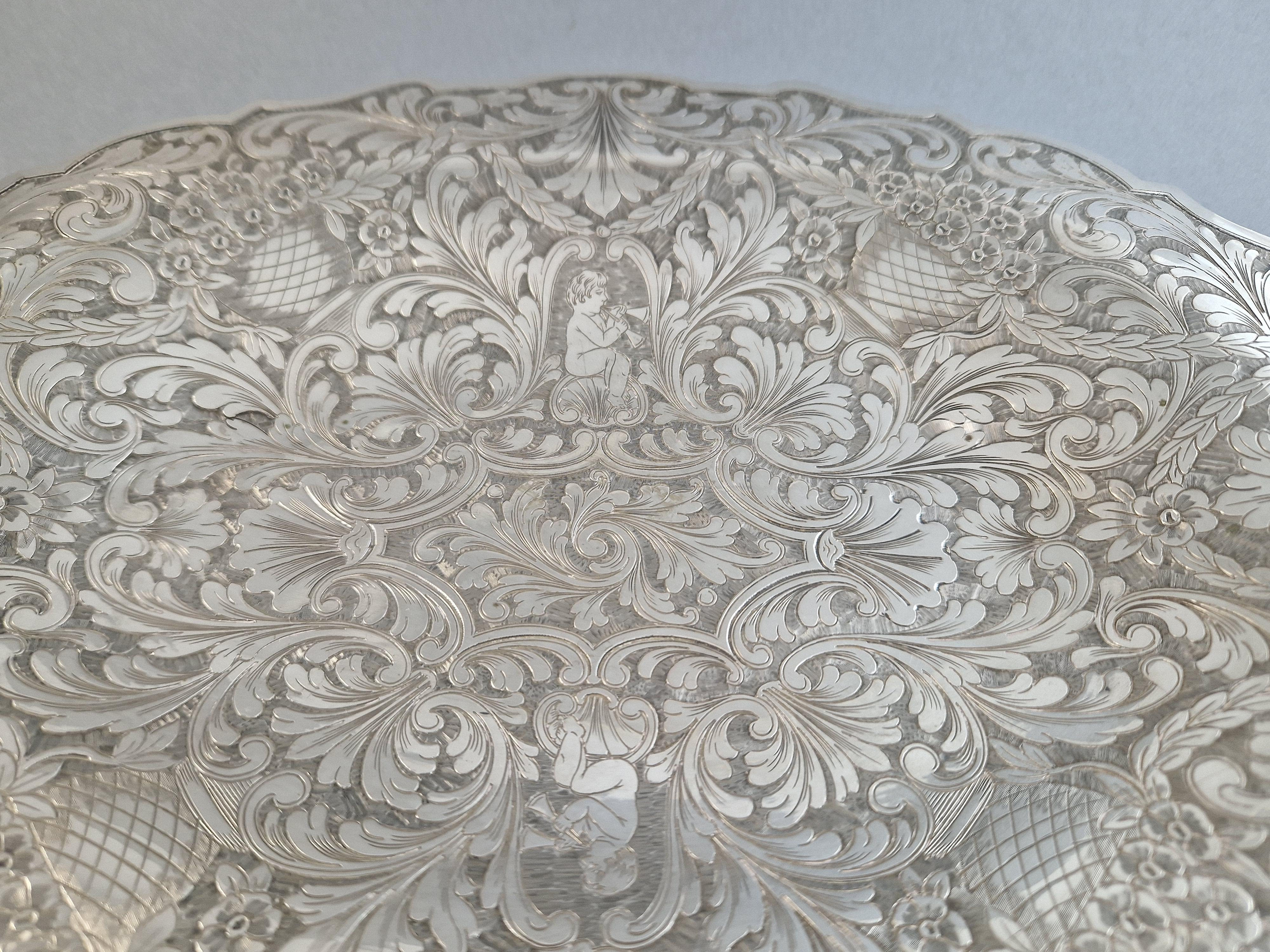 Late 20th Century Buccellati - Sterling Silver tray For Sale