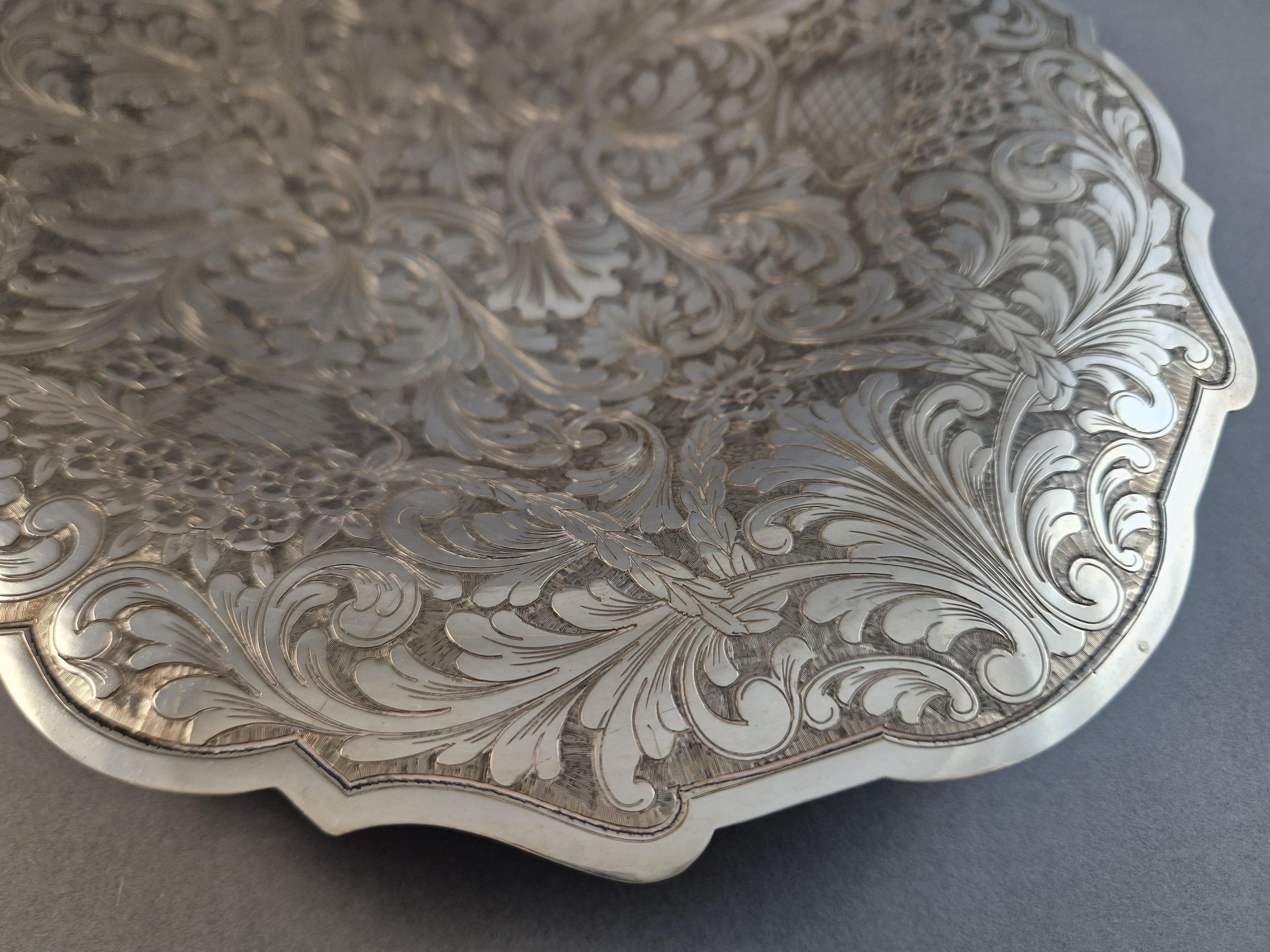 Buccellati - Sterling Silver tray For Sale 4