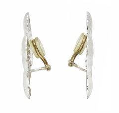 Buccellati Boucles d'oreilles clip fleurs de jardinia en argent sterling et vermeil