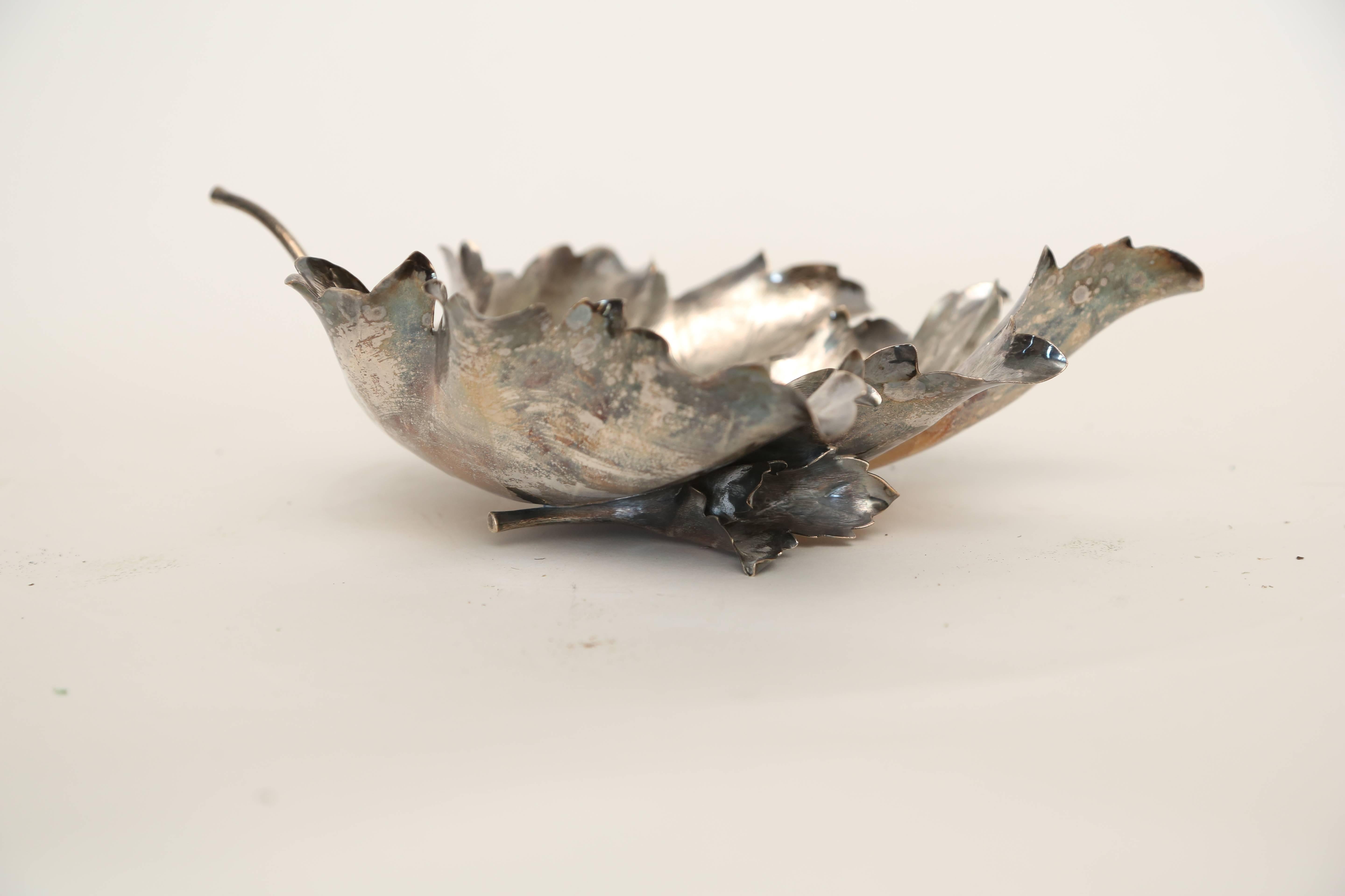 silver leaf bowl