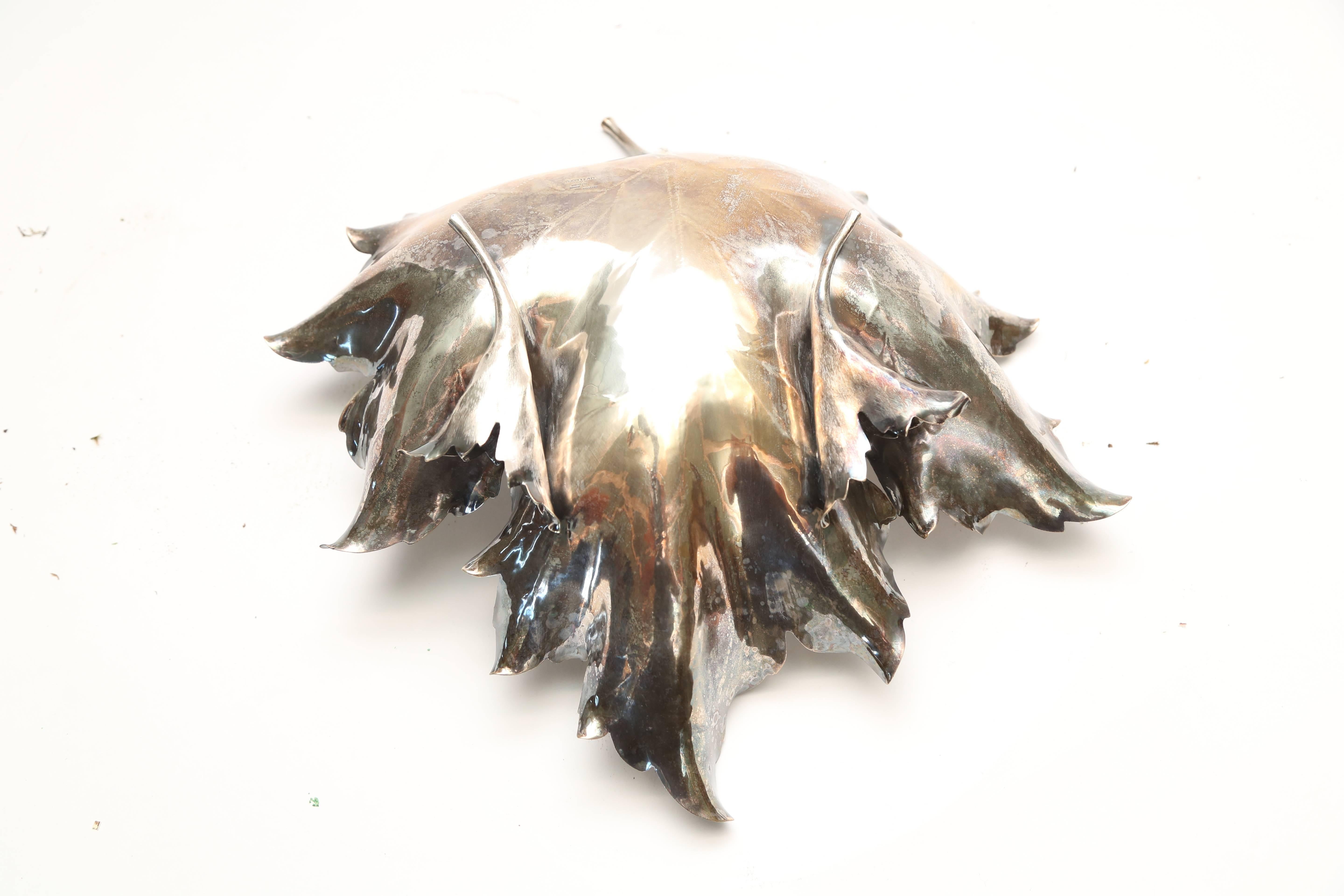 Buccellati Sterling Silver Vine Leaf Bowl For Sale 1