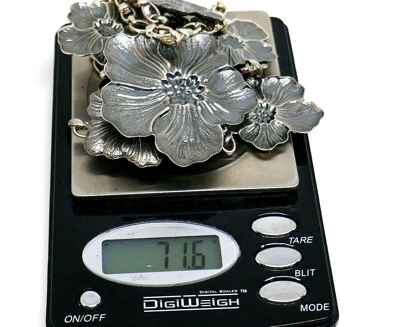 Buccellati Sterling Silver Vintage Flower Necklace 3