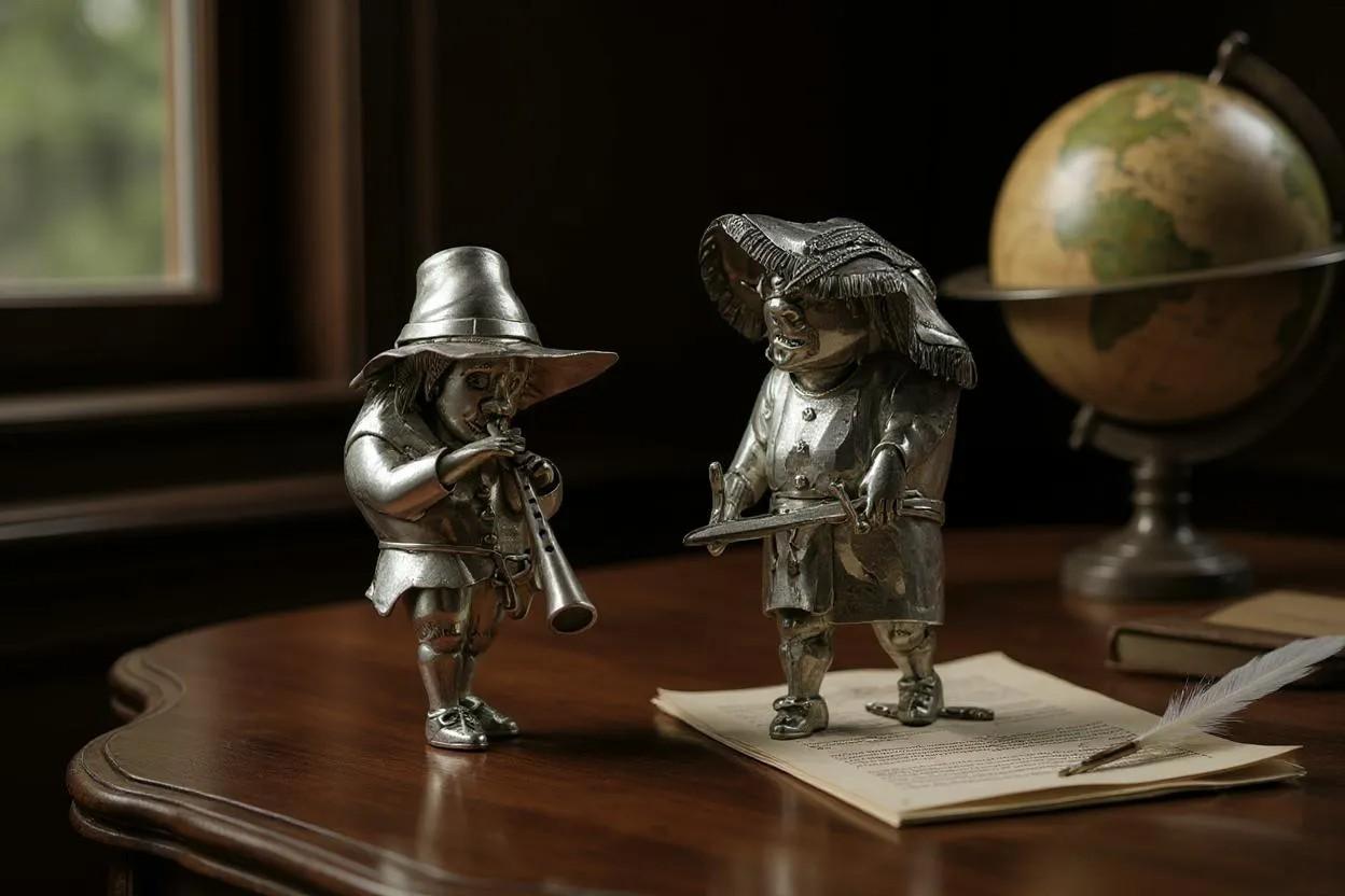 Buccellati Sterling Vintage Figura di suonatori di flauto con cappello floscio in vendita 3