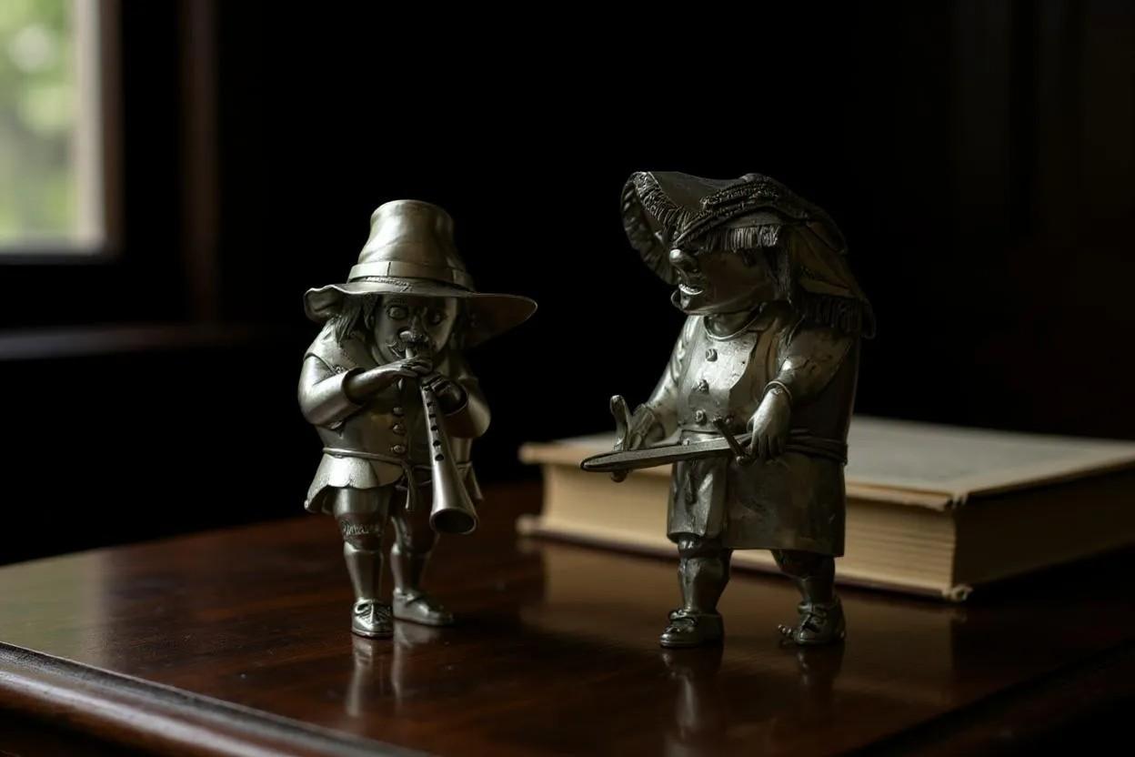 da uomo o donna Buccellati Sterling Vintage Figura di suonatori di flauto con cappello floscio in vendita