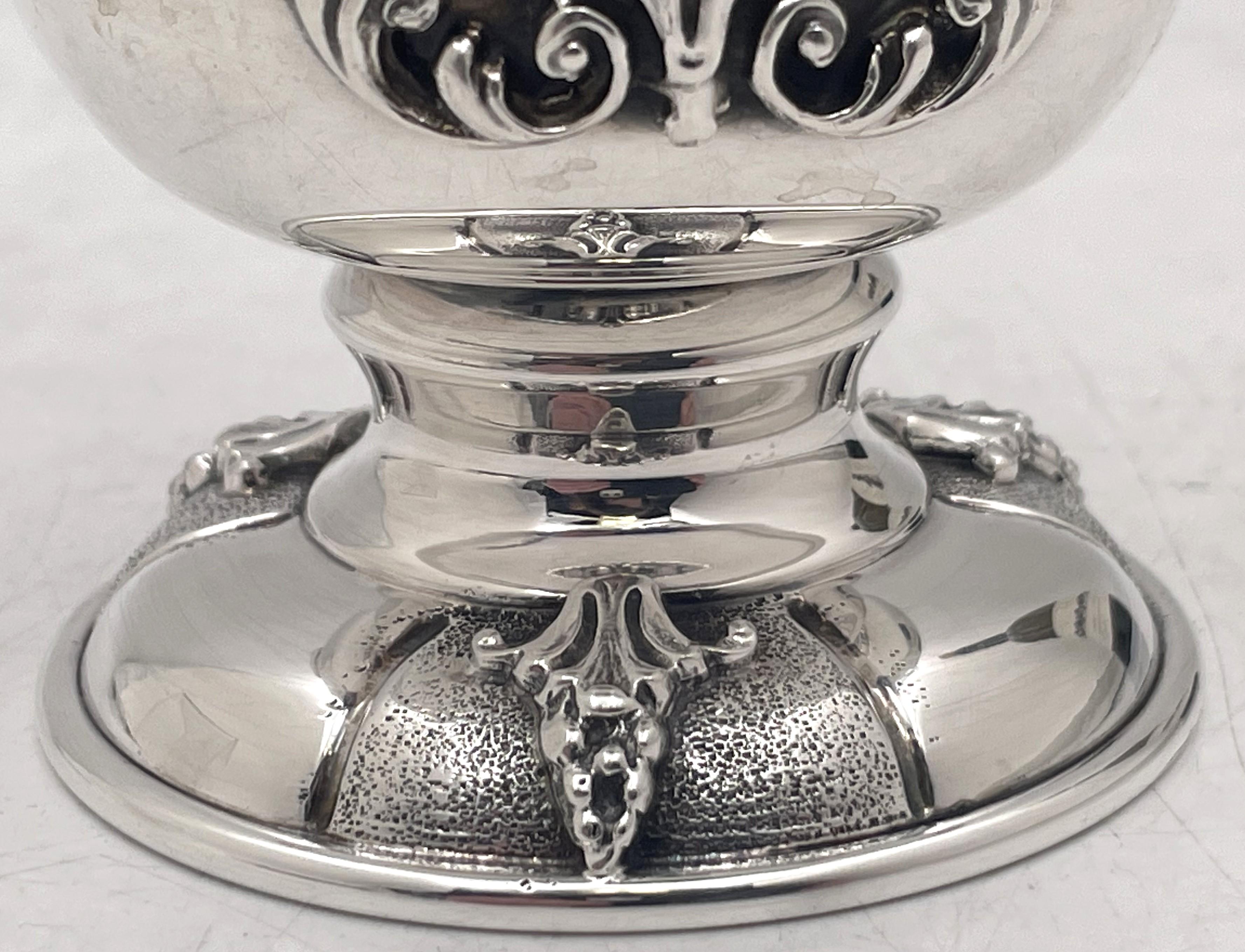Buccellati Style Italian Sterling Silver Kiddush Cup & Saucer Shabbat / Pesach  7