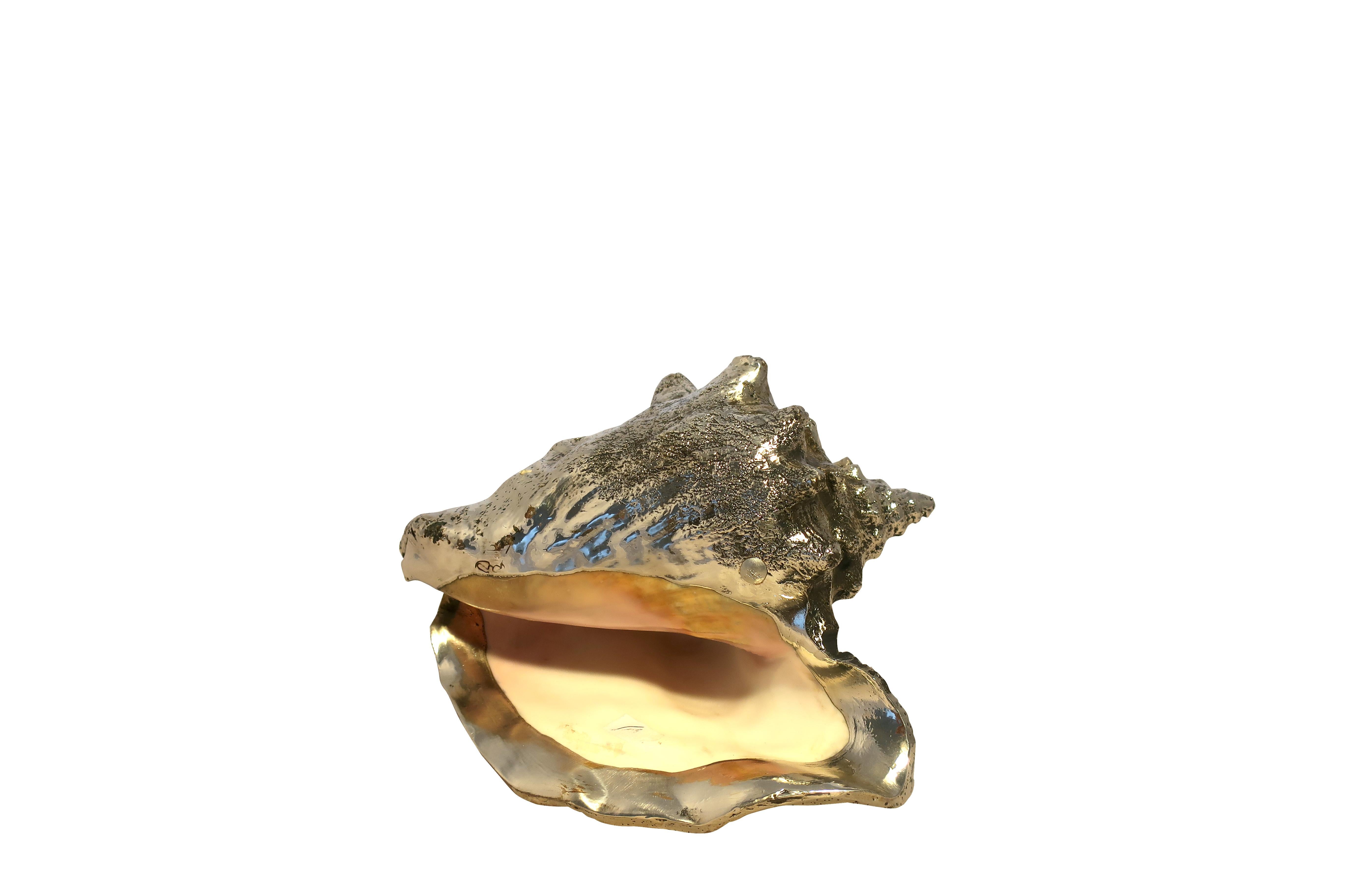 Buccellati Style Italian Silver Overlay Sea Shells 1