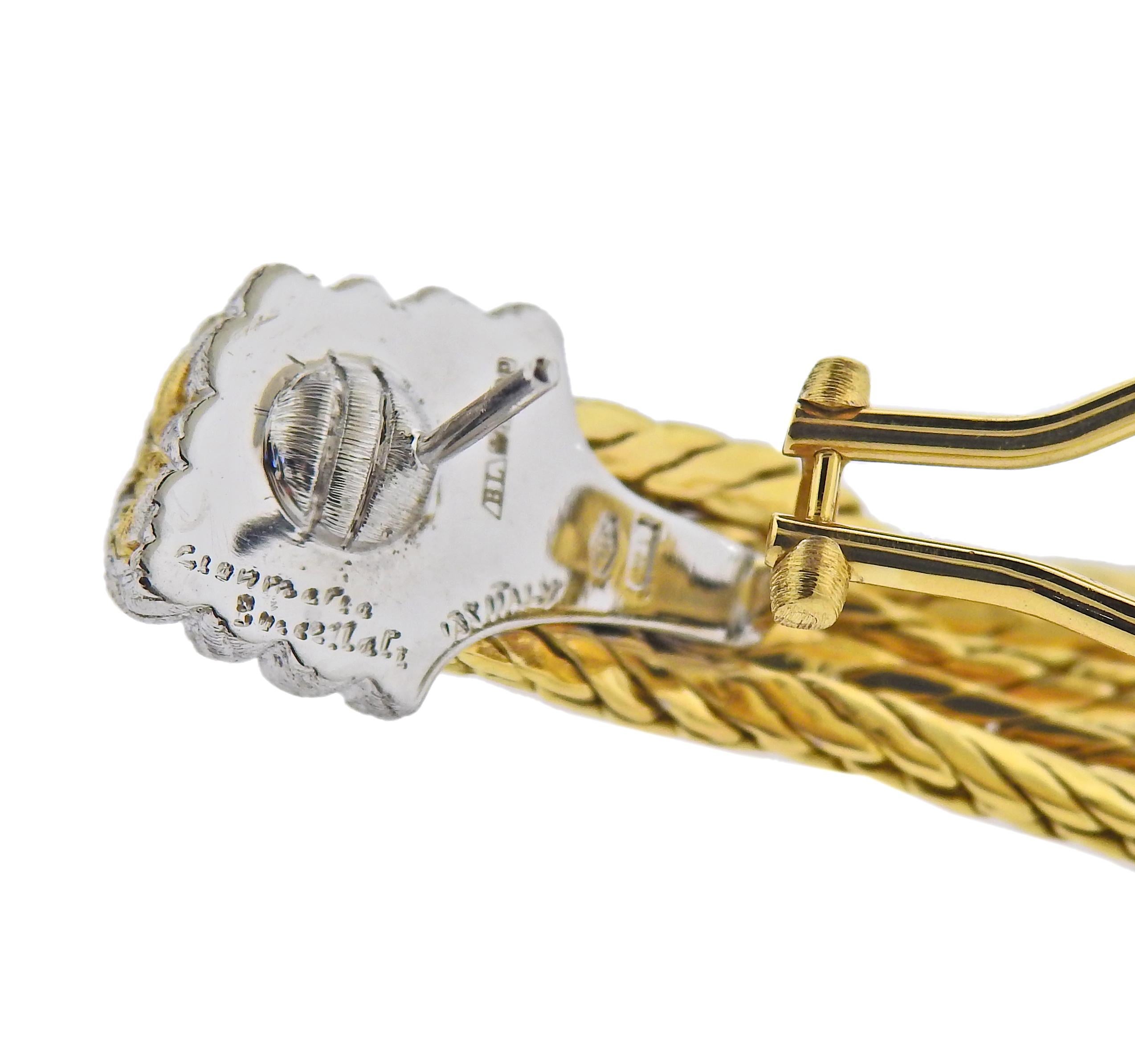 Women's Buccellati Tassel Two-Tone Gold Earrings For Sale