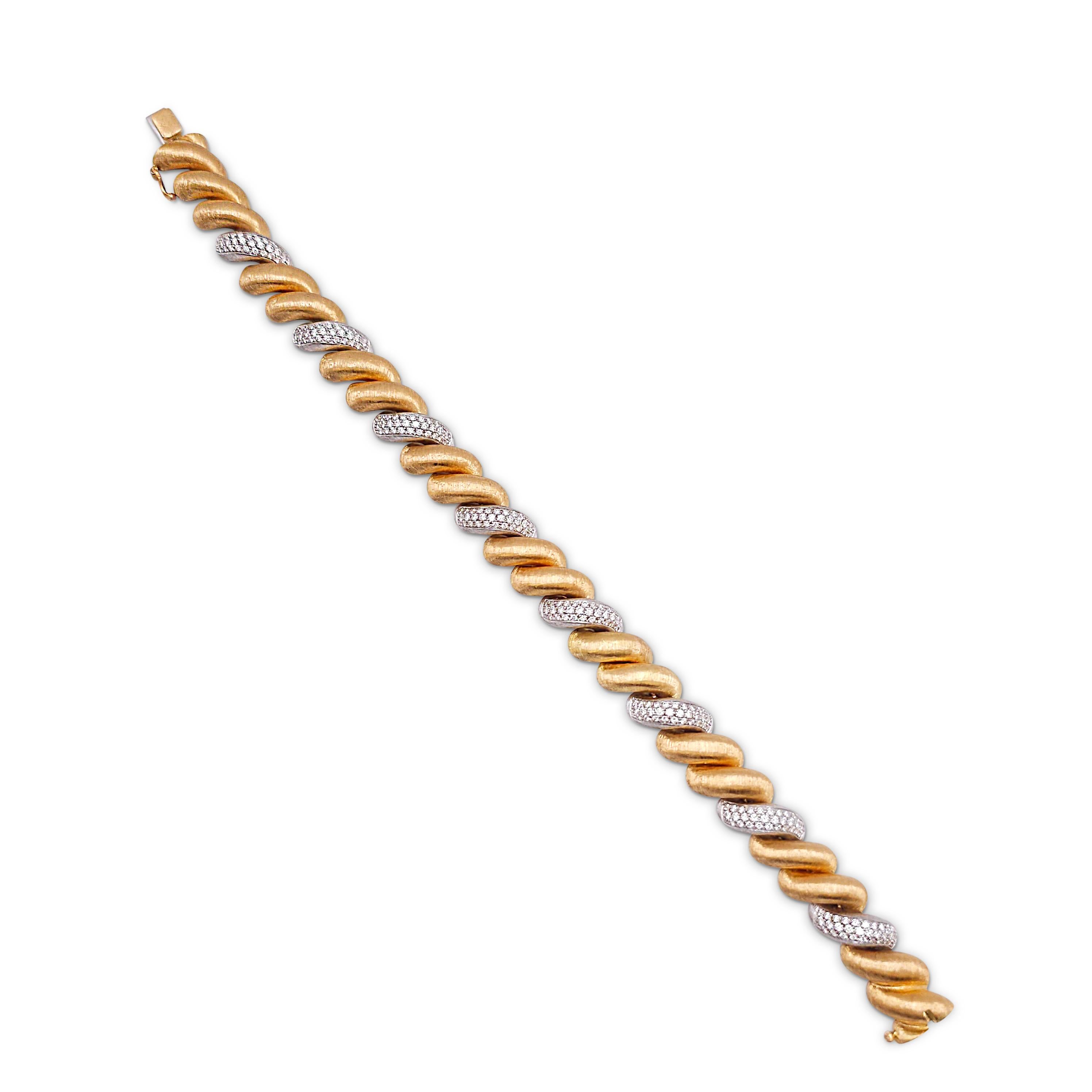 Buccellati 'Tosadé' Gold- und Diamantarmband (Zeitgenössisch)