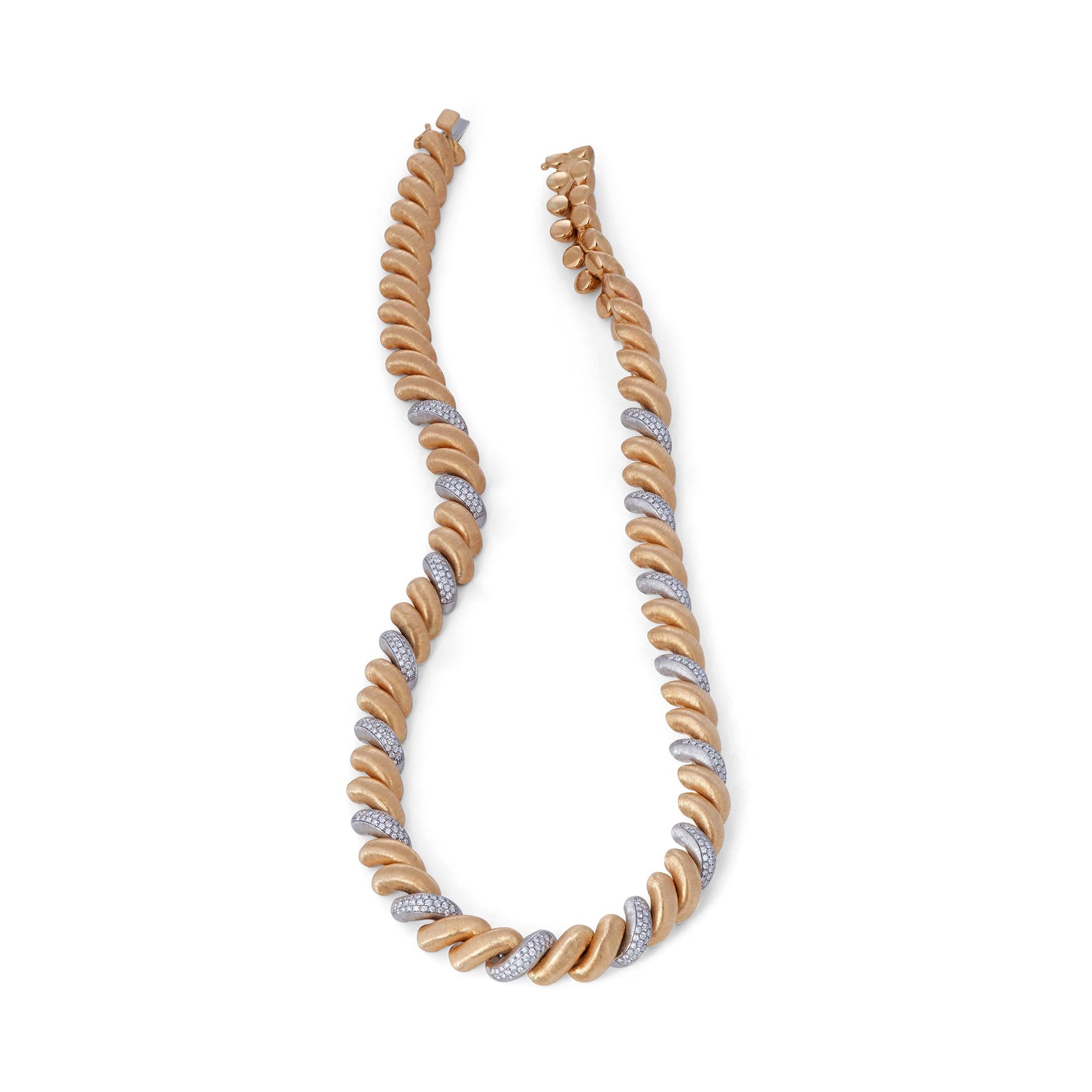 Contemporary Buccellati 'Tosadé' Gold and Diamond Necklace