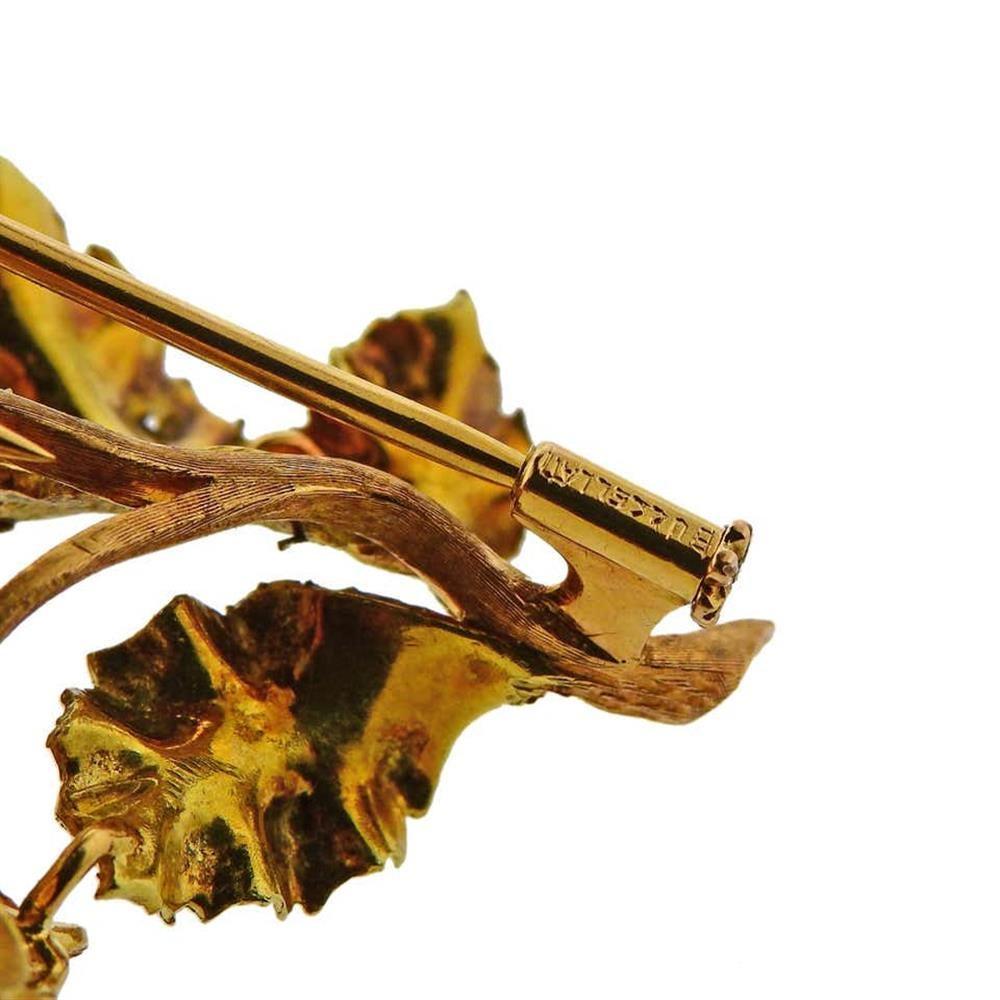Women's Buccellati Turquoise Gold Brooch Pin