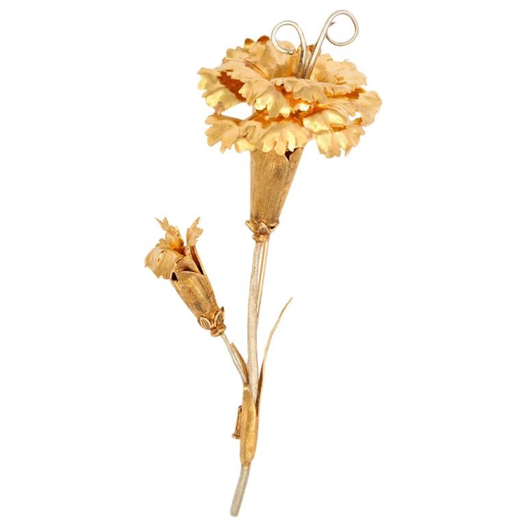 Buccellati Two Color Gold Flower Pin