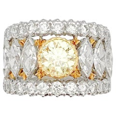Buccellati Two Colors of Gold and Diamonds Ring