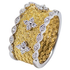 Buccellati Two-Tone Gold and Diamond Band Ring
