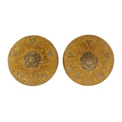 Buccellati Two-Tone Gold Button Earrings