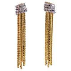 Buccellati Two-Tone Gold Tassel Drop Earrings